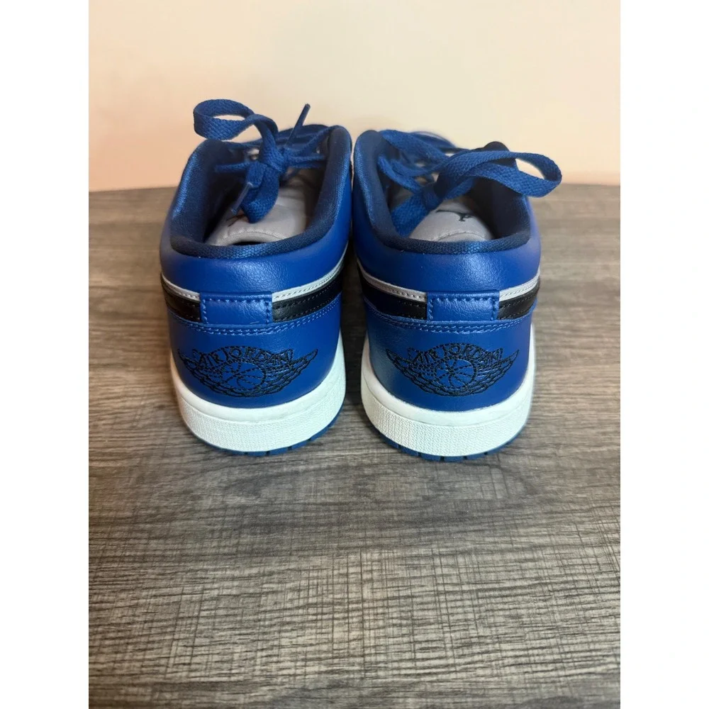 Nike Air Jordan 1 Low True Blue Cement Grey White 553558-412 Mens Sneakers